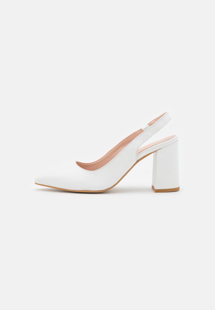 Talons Anna Field Block heel Blanche Femme | HFI-2221553